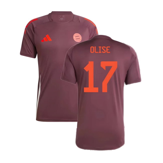 2024-2025 Bayern Munich Training Shirt (Shadow Maroon) (Olise 17)-SoccerKits Hub | Buy Soccer Jerseys Online